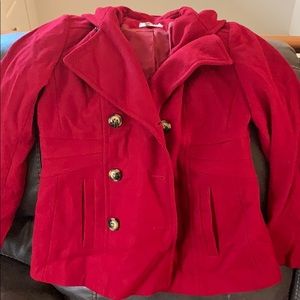 Anne Klein Hooded Peacoat